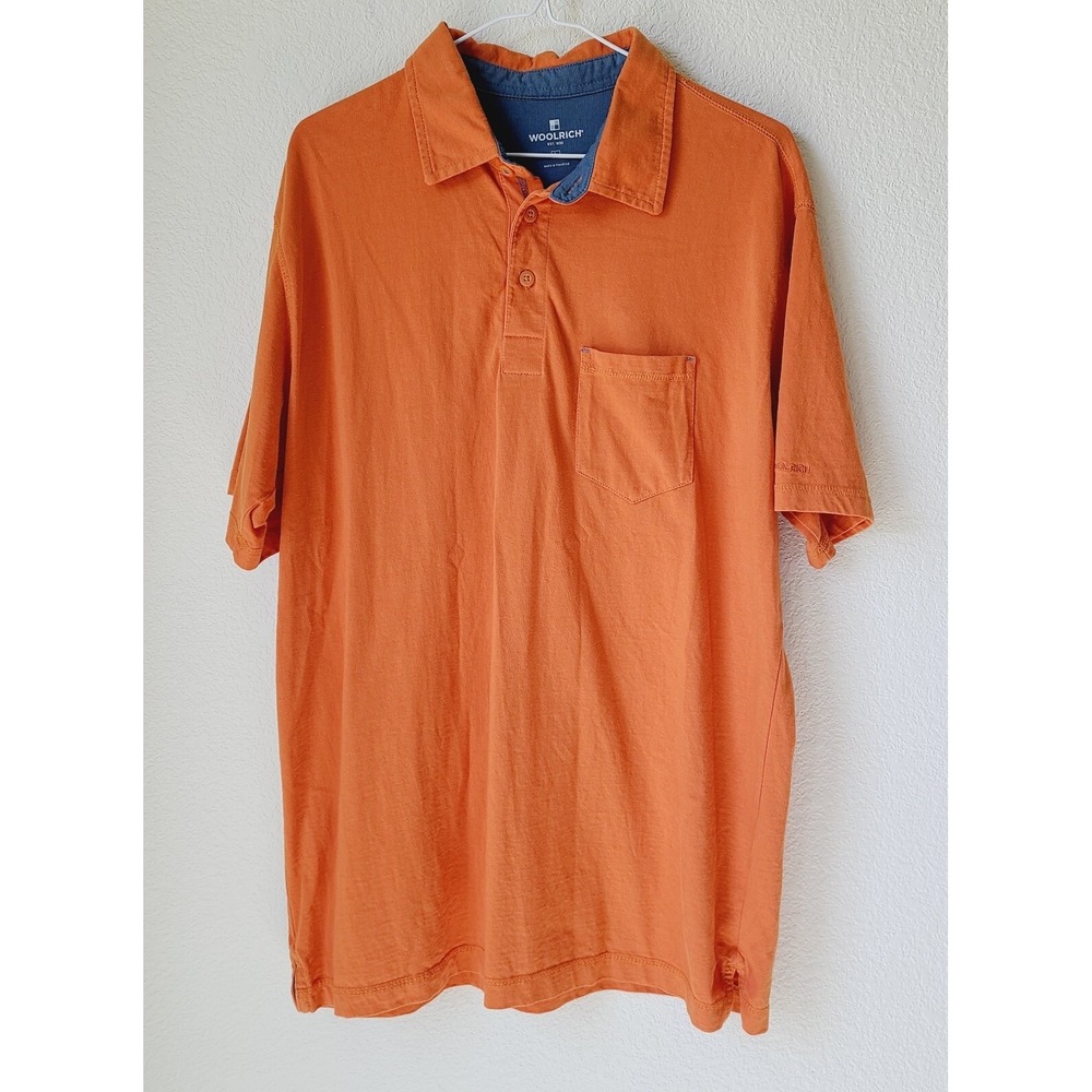 Woolrich Men Golf Polo Shirt Size L Outdoors Coach Casual Office‎ Gym Teacher